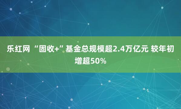 乐红网 “固收+”基金总规模超2.4万亿元 较年初增超50%