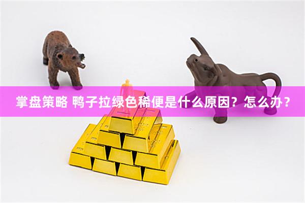 掌盘策略 鸭子拉绿色稀便是什么原因？怎么办？